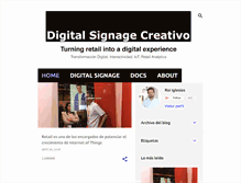 Tablet Screenshot of digitalsignagecreativo.com